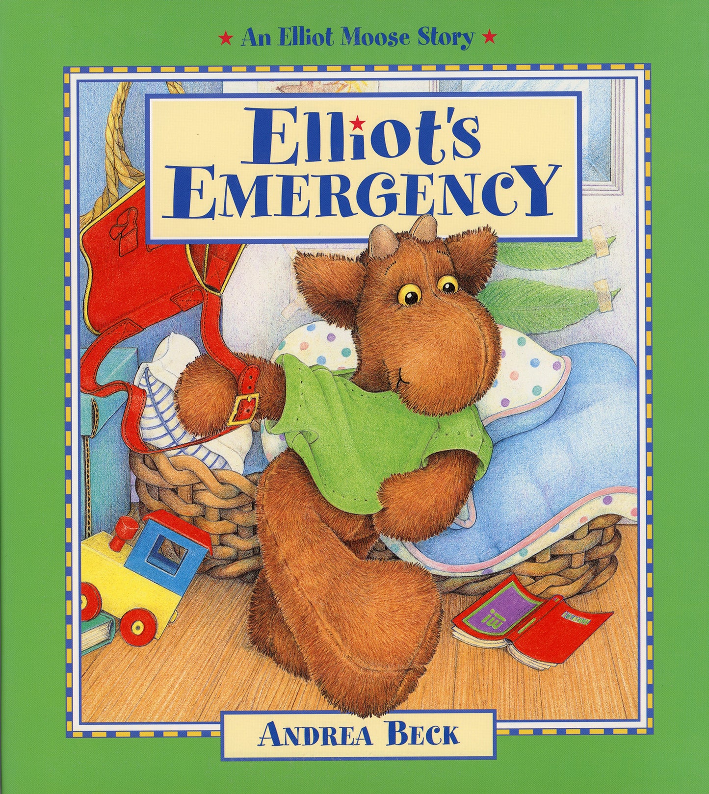 Original Art - Elliot Moose - Elliot's Emergency - P9. . . . he heard a terrible ripping sound. 8 X 9in.