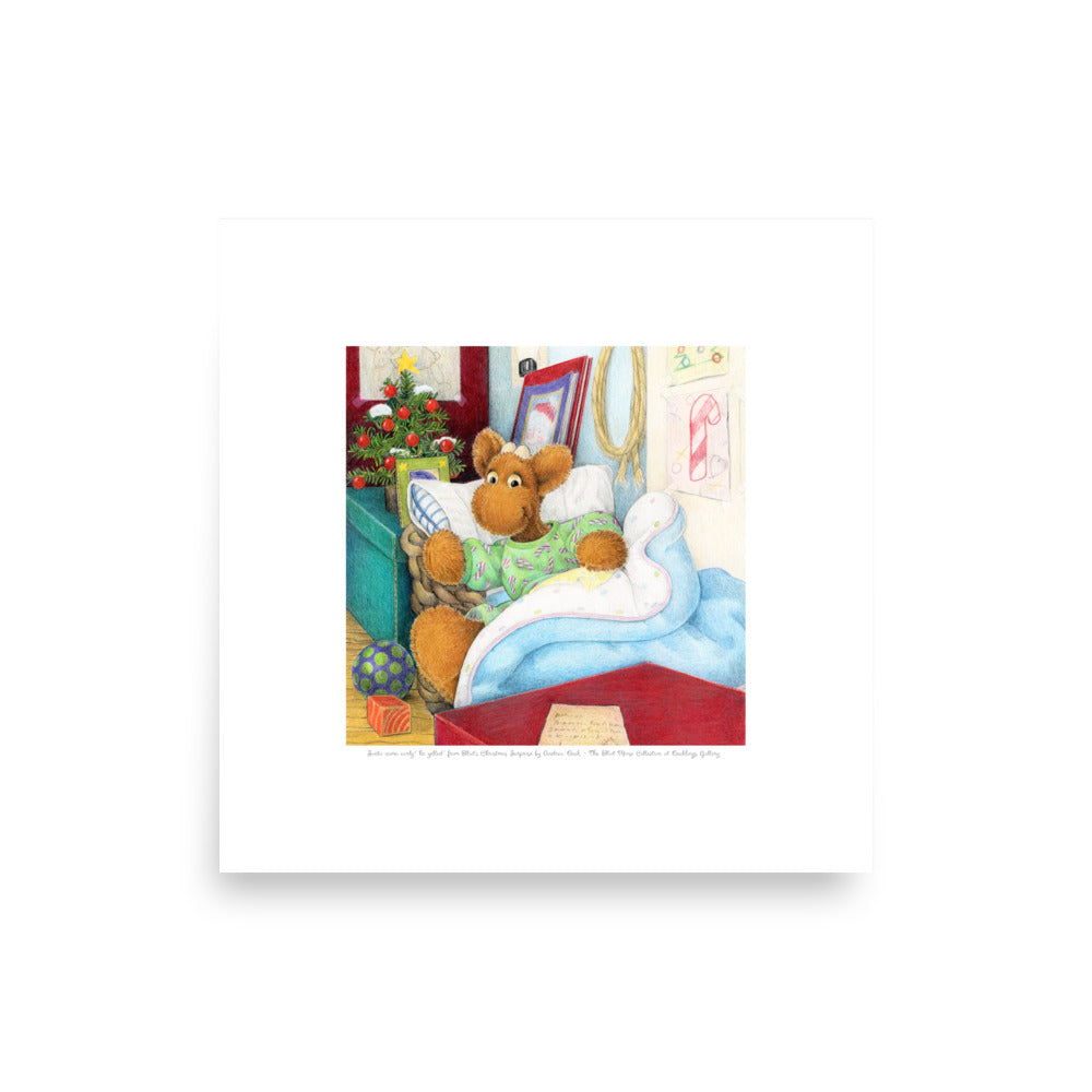 Elliot Print w Border - Elliot's Christmas Surprise - "Santa came early!" - P6 - $34+