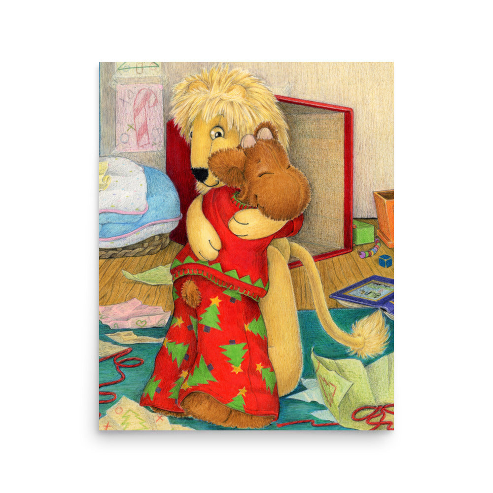 Elliot Print no Border - Elliot's Christmas Surprise - A Great Big Hug, P29 $34+