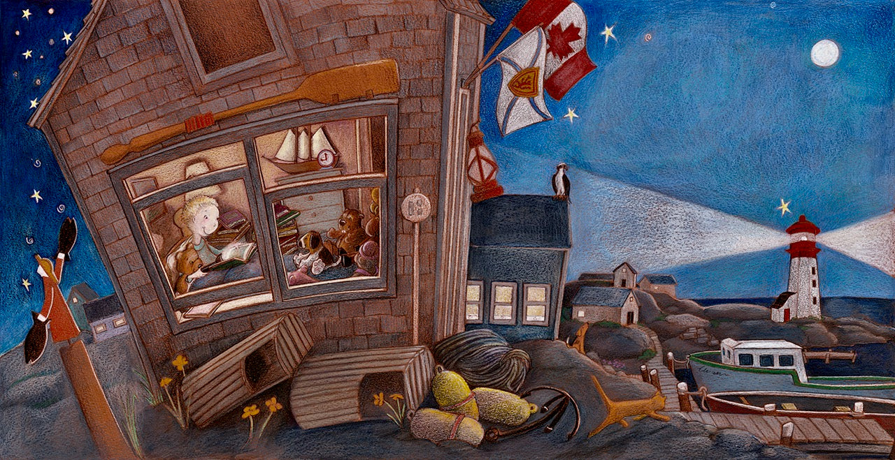 Original Art -  Goodnight, Canada. "Goodnight, Nova Scotia." 18.5 x 9.5