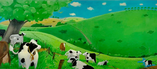 Original Art - Buttercup "I Love the Field" - 22.75 x 9.75inches.