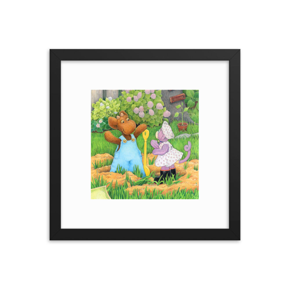 Elliot Print Framed - Elliot Digs for Treasure P4