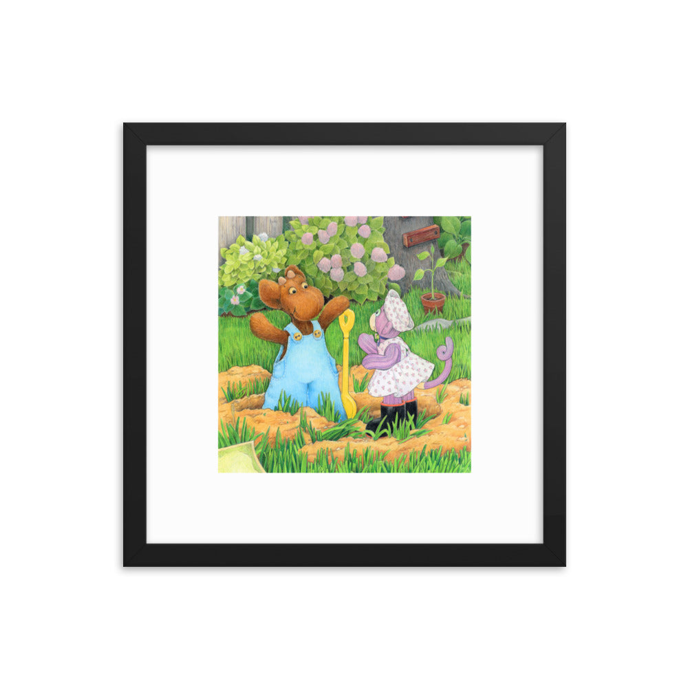 Elliot Print Framed - Elliot Digs for Treasure P4