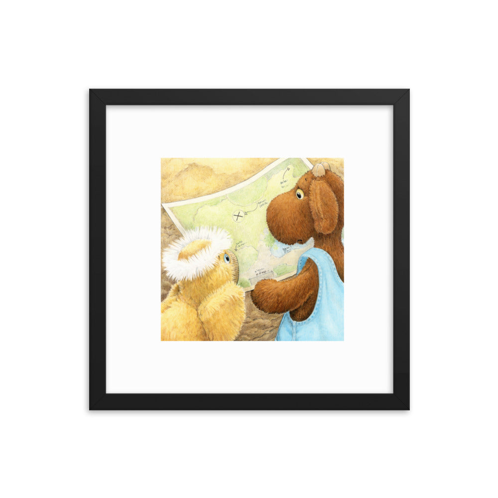 Nursery Art. Elliot Moose framed print.