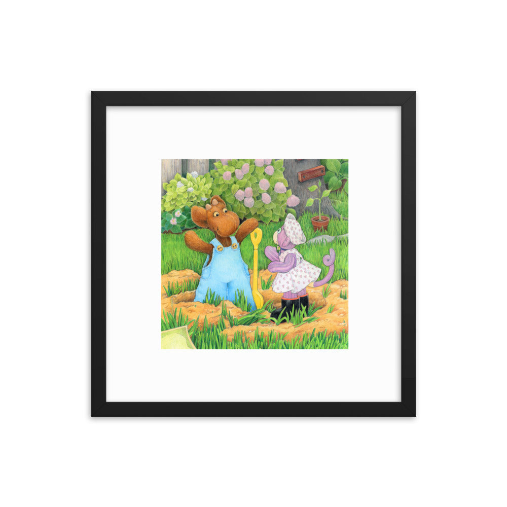 Elliot Print Framed - Elliot Digs for Treasure P4