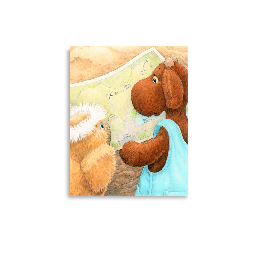 nursery Decor. Elliot Moose shows his friend a map 