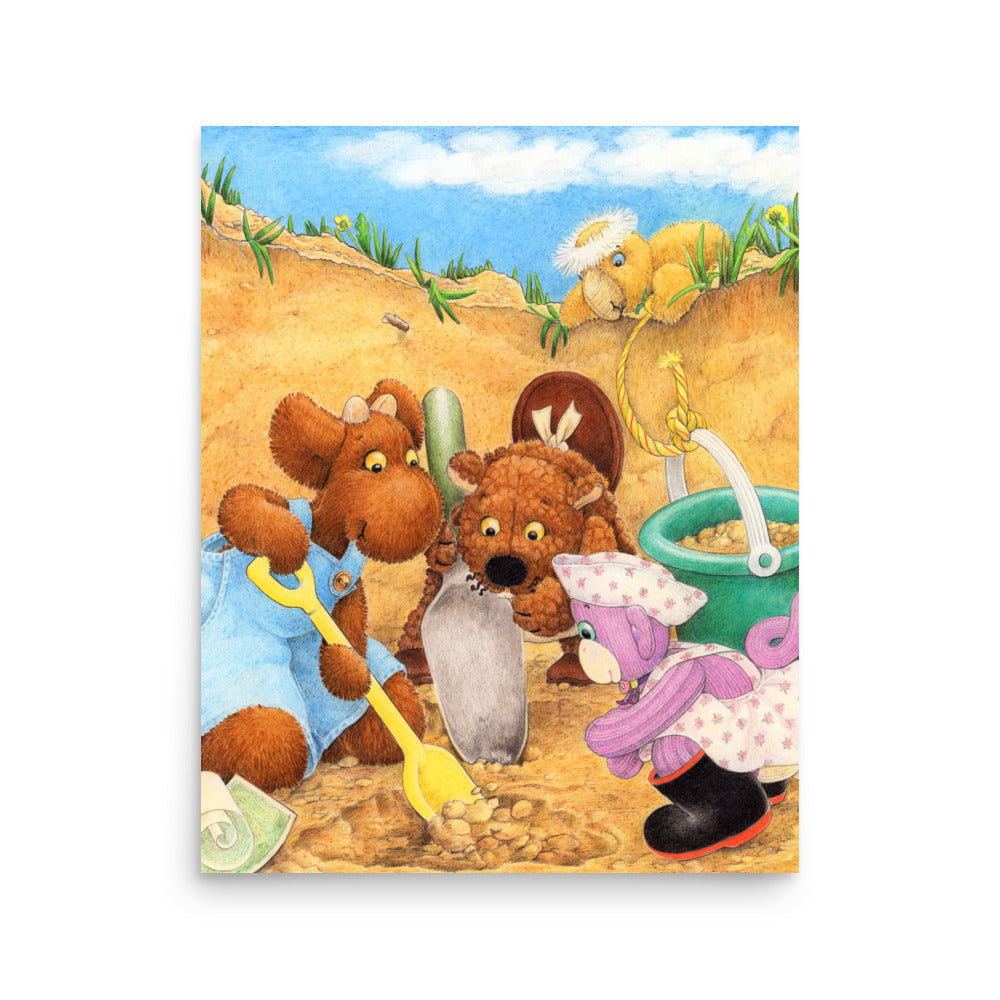 Elliot Print no Border - Elliot Digs for Treasure P10