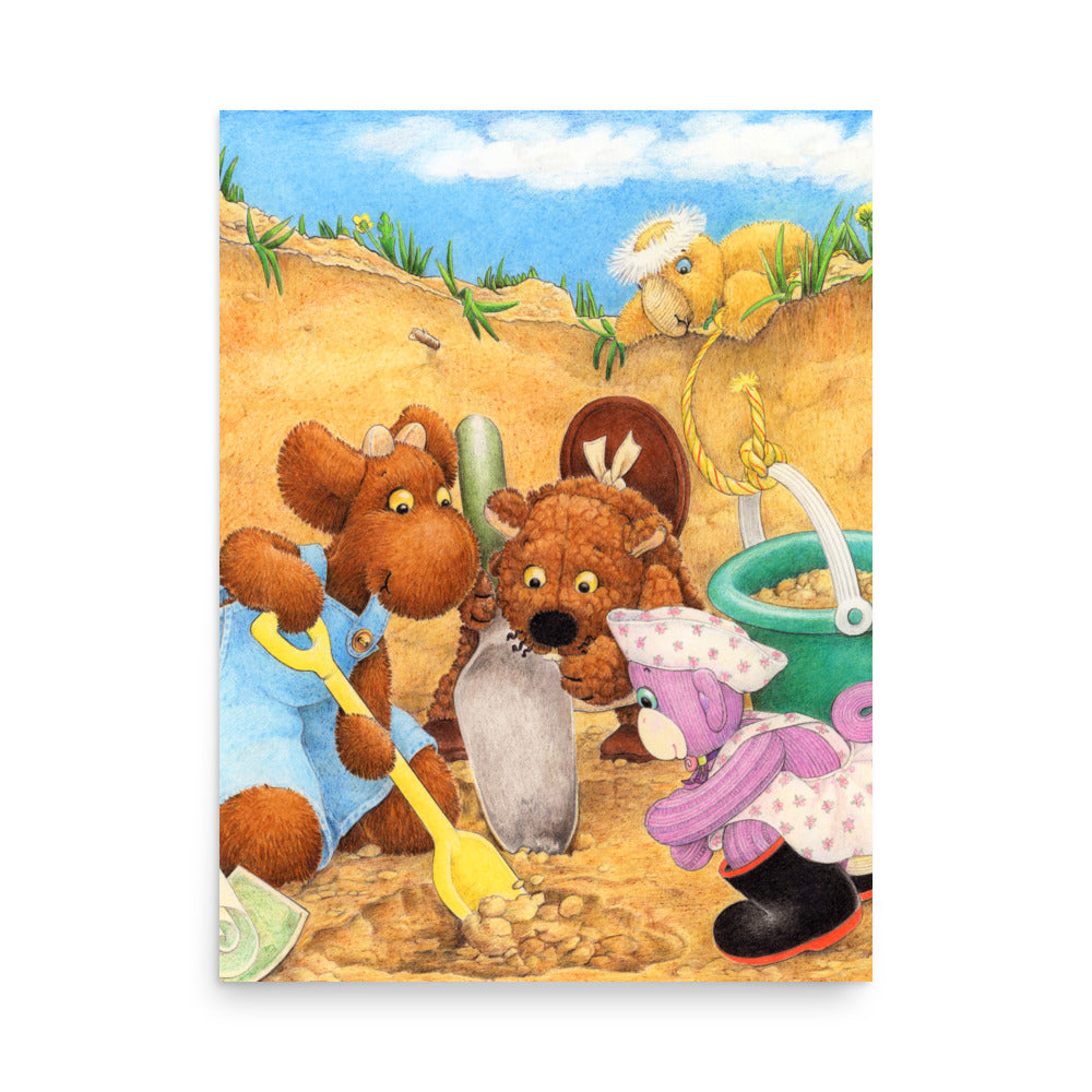 Elliot Print no Border - Elliot Digs for Treasure P10